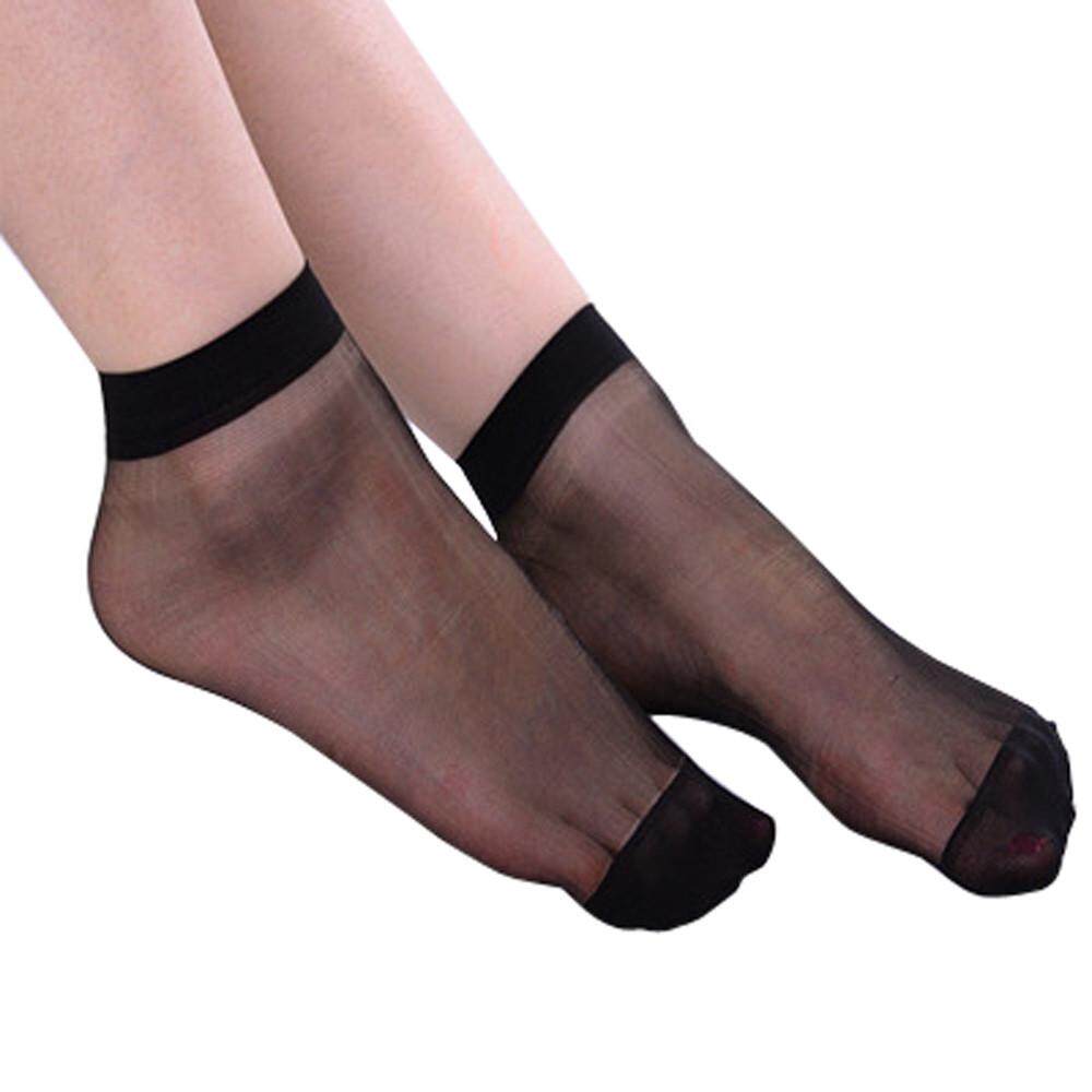 10 คู่ผู้หญิง Ultra บางผ้าไหมสั้นถุงน่องข้อเท้าต่ำตัดถุงเท้า