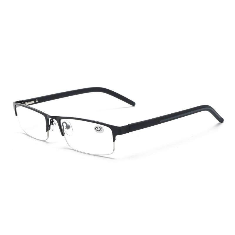 Giá bán 400 Degree Men Unisex Lightweight Clear Lens Reading Glasses Square Frame Matal Casual Eyeglasses