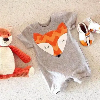 Newborn Kids Baby Infant Boy Girl Fox Romper Jumpsuit Outfits Clothes