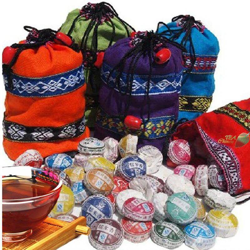 C-pe057 top-grade10 kinds of different flavors tea chinese raw cooked pu'er tea yunnan puer tea, mini pu'erh tuocha tea about 210~250g