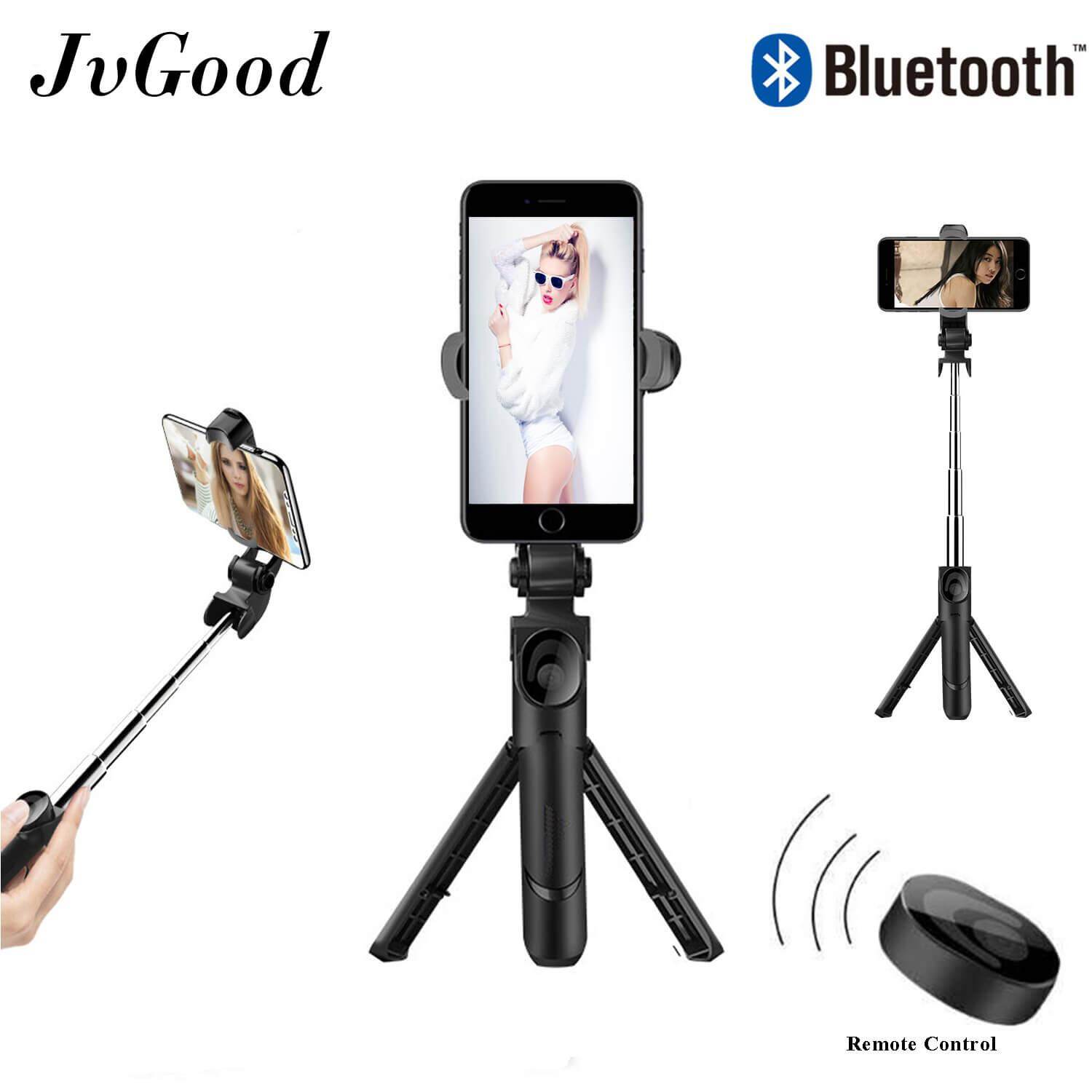 JvGood Chân Đế 360 ° Chân Máy Ảnh Quay Chân Đế Gậy Selfie Bluetooth Điều Khiển Từ Xa Không Dây Tiện Dụng Có Thể Gập Lại Có Thể Kéo Dài Cho Điện Thoại Có Thể Sạc Qua USB