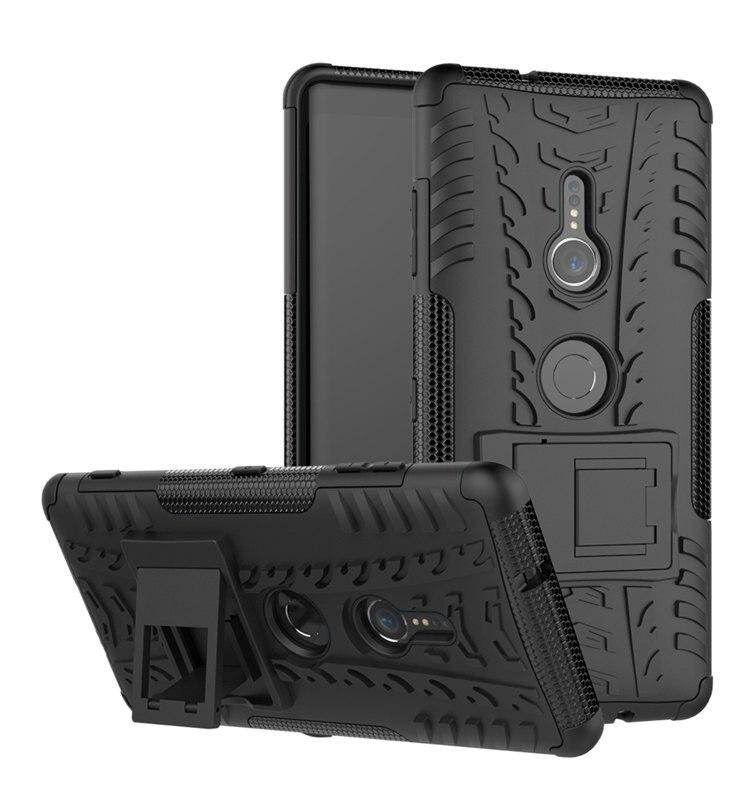 Dành cho sony xperia xz3 vỏ chống sốc nặng vỏ hybrid gồ ghề cho xperia xz3 armor 2 in 1 ốp lưng điện thoại