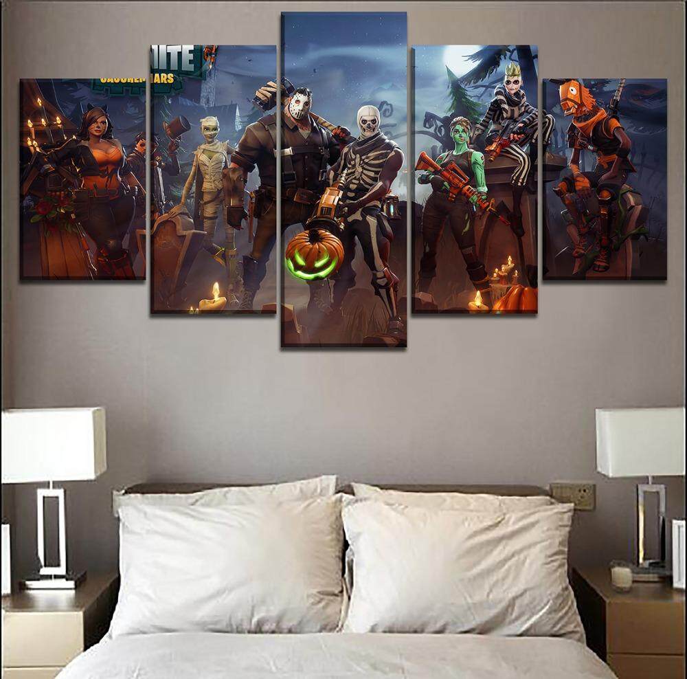 Fitur Unframed 5 Pieces Game Poster Painting Modern Wall Art