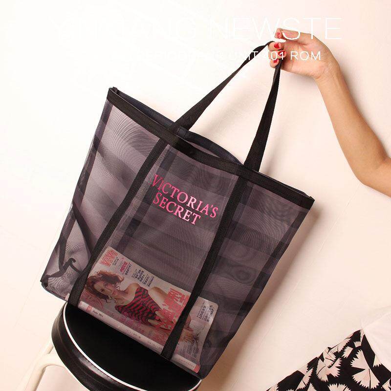 RHS Online Túi Tote Lưới Victoria's Secret Dung Tích Lớn Túi Đeo Vai Chống Nước