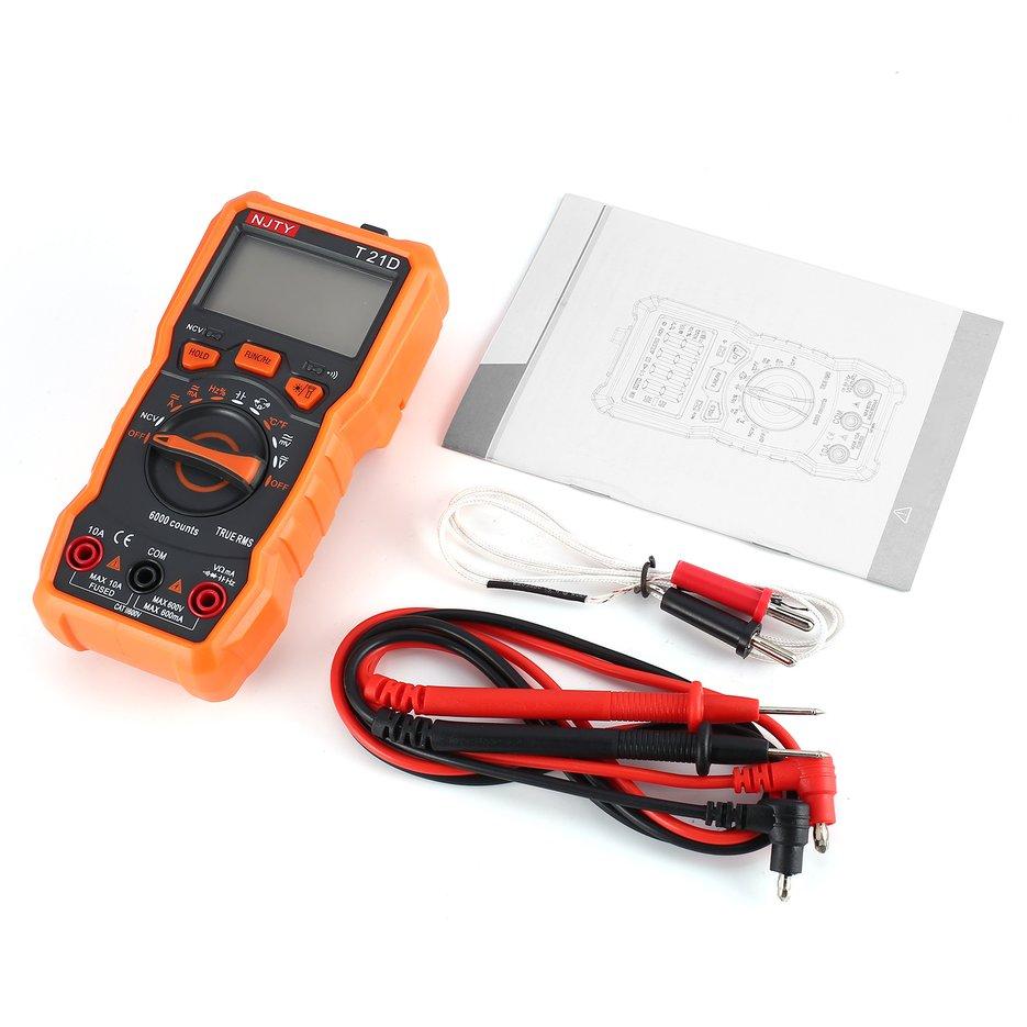 E-era vạn năng kỹ thuật số njty t21d dc/ac volt amp ohm diode ncv mini đồng hồ multitester