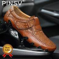 Giày mọi làm bằng da mềm thiết kế thoáng khí dành cho nam có cỡ lớn -PINSV - INTL thumbnail