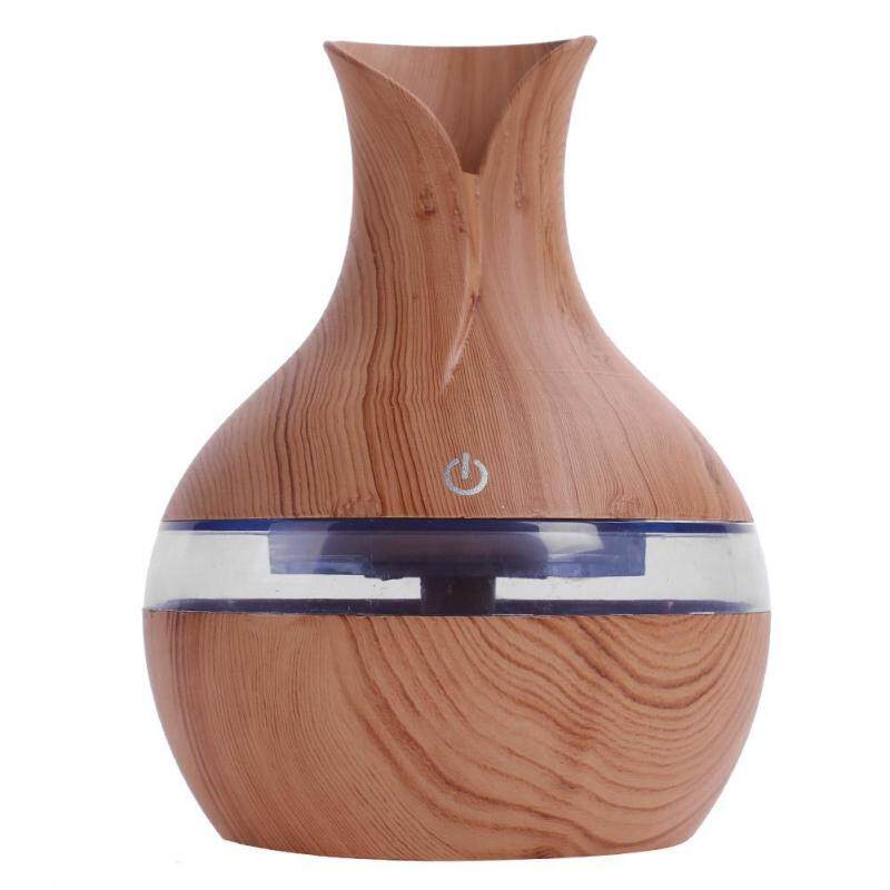 Ultrasonic Mini Wooden Aromatherapy Humidifier 7Color LED Light Diffuser Singapore