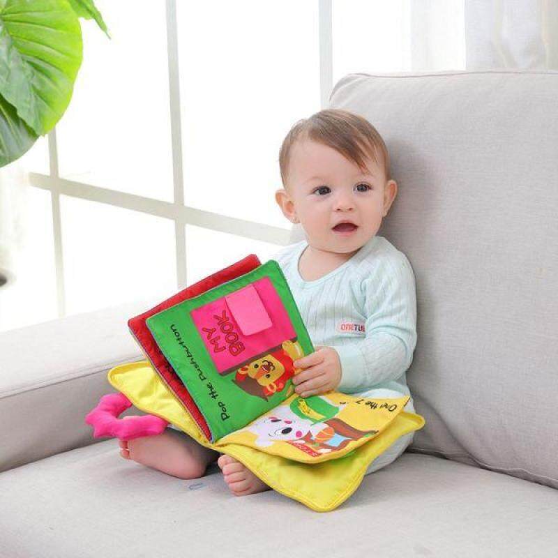 Sentexin 10.92x9.91x1.5cm 3D Multifunctional Anti-Tearing Rotten Handmade Baby Early Childhood Education Toys Cloth Book for 0-6 Years Old Malaysia