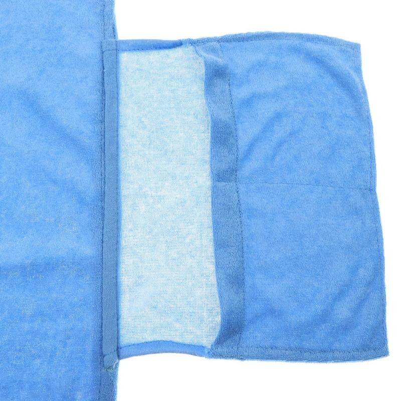 MagiDeal Pool Beach Towel Lounge Chair Cover with Pockets & Zip Sky Blue