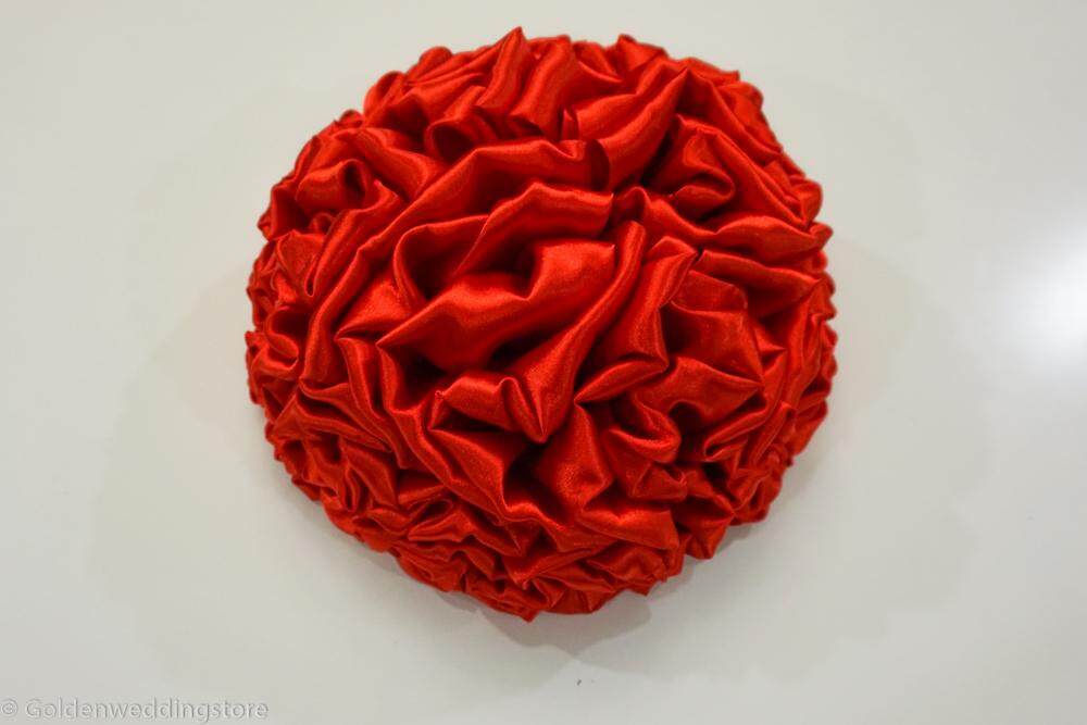 高档红绣球结婚/剪彩花球配套 luxury red ribbon hydrangea set