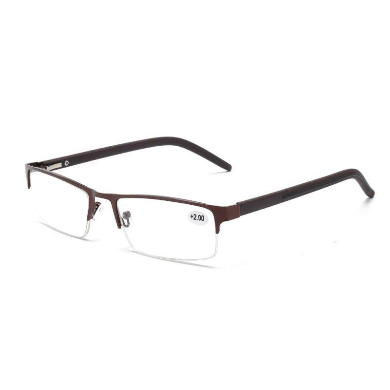 Giá bán 150 Degree Men Unisex Lightweight Clear Lens Reading Glasses Square Frame Matal Casual Eyeglasses