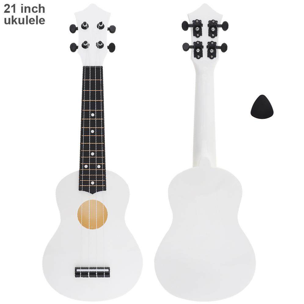 21 Inch Soprano Ukulele 15 Fret ABS Material 4 Strings Hawaii Guitar with Pick for Kids Or Beginner