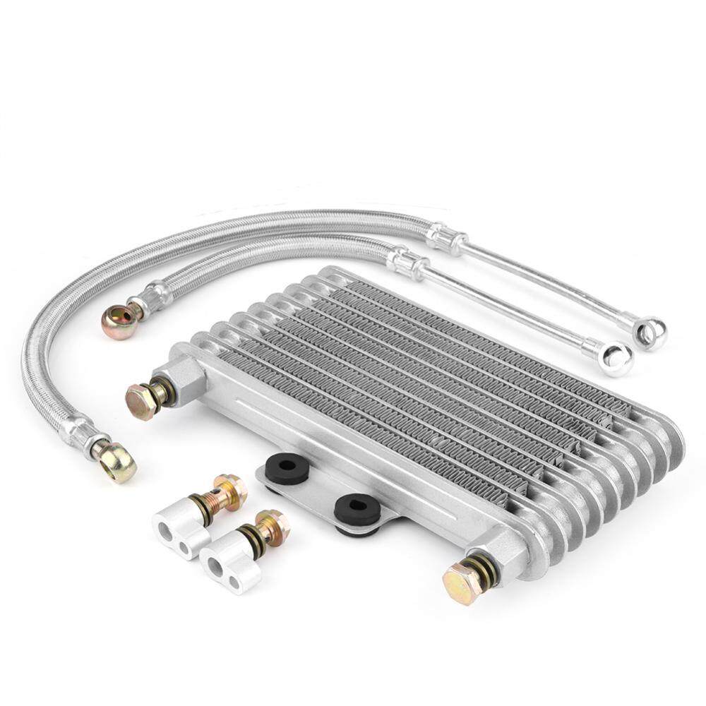 125ml Motorcycle Oil Cooler Engine Oil Cooling Radiator System Kit for Yamah a JYM250 YS250