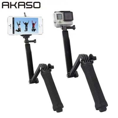 AKASO 3 Way Grip Waterproof Monopod Selfie Stick For EK7000 Gopro Hero 5 4 3 Session SJ4000 Xiaomi Yi 4K Camera Tripod Accessory