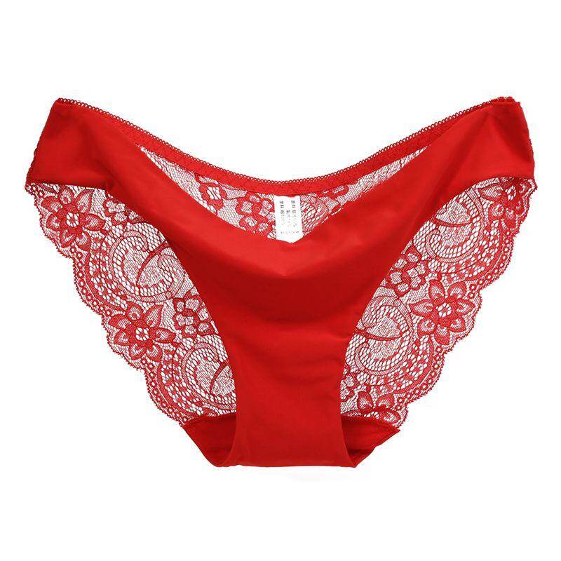 Women Fashion nylon Lace Silk Seamless Underwear Female Breathable Sexy Lace Panties red XXL Women Fashion nylon Lace Silk Seamless Underwear Female Breathable Sexy Lace Panties red XXL