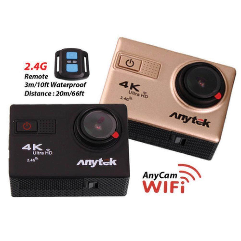 ANYTEK 4K AnyCam AC-38 3-in-1 Ultra HD Action Camera, Camera and DVR Function + 2 Gift (Mono Pod and In Car Charger Kit) (Gold/Black)