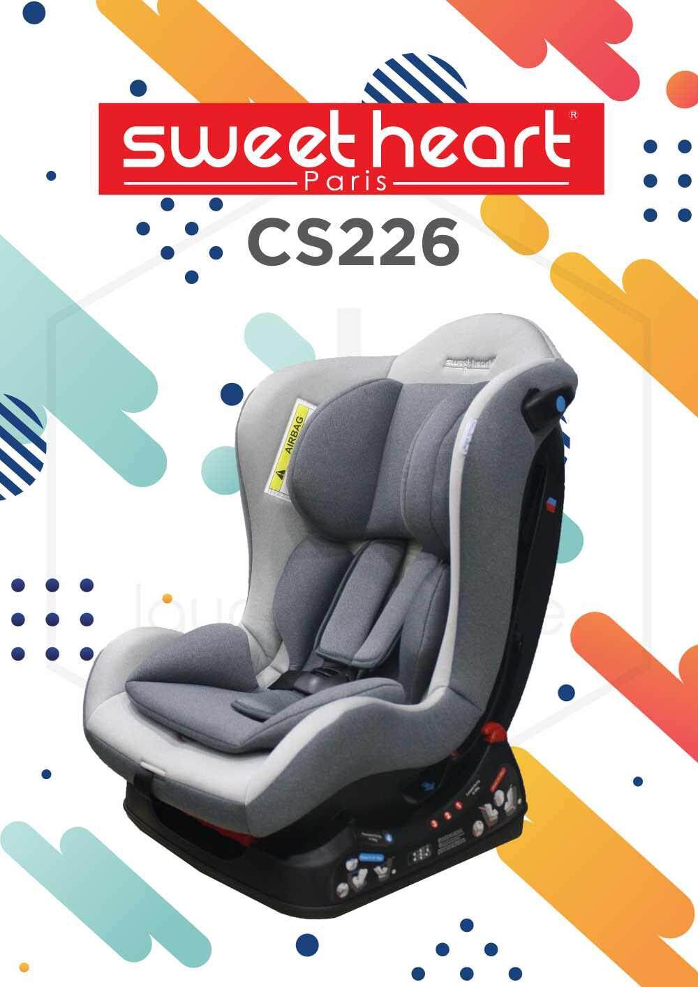 Sweet Heart Paris CS226 Group 01 Baby Car Seat Assurance JPJ Approved MIROS and ECE R44/04 Certified (Grey)