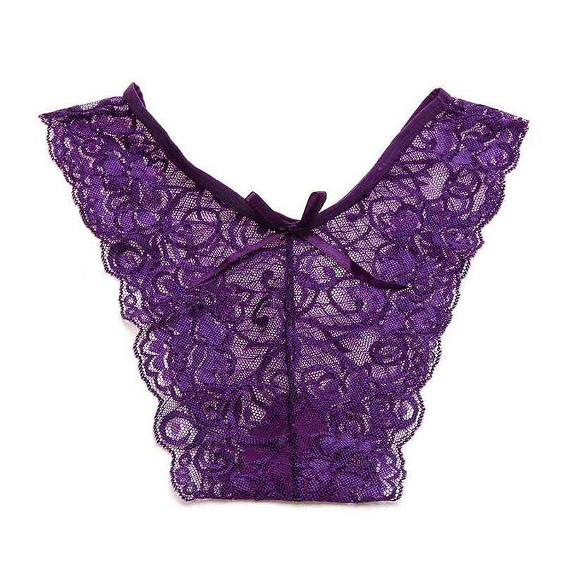Women Sexy Lace Panties Slip G-Strings Thong Lingerie Underwear Purple Women Sexy Lace Panties Slip G-Strings Thong Lingerie Underwear Purple