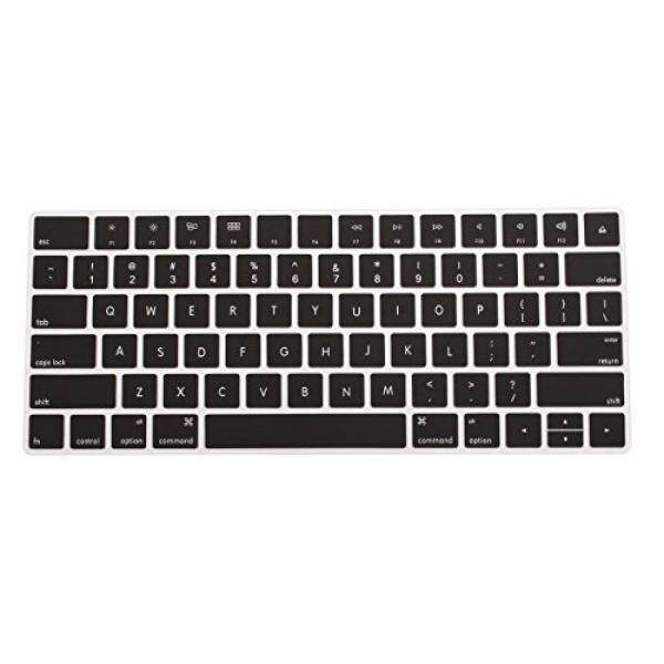 Keyboard Kulit Cooskin Silikon Pelindung Keyboard Warna Warni Pelindung Kulit untuk Apple Keyboard Ajaib (MLA22LL/A), setelah 2015 November Tata Letak US (Hitam)-Intl