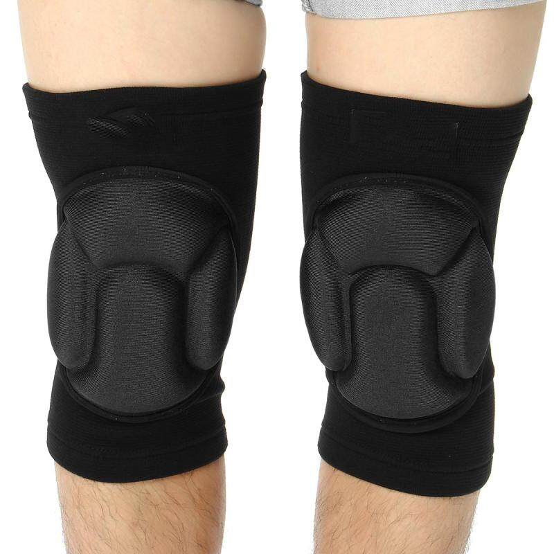 1 Pair Knee Pads for volleyball Work Construction Gardening Cleaning and Dancing - Black (black)