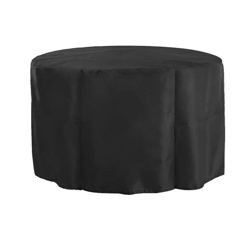 MagiDeal Veranda Round Patio Table & Chair Set Cover - Durable and Water Resistant Outdoor Furniture Cover, Black