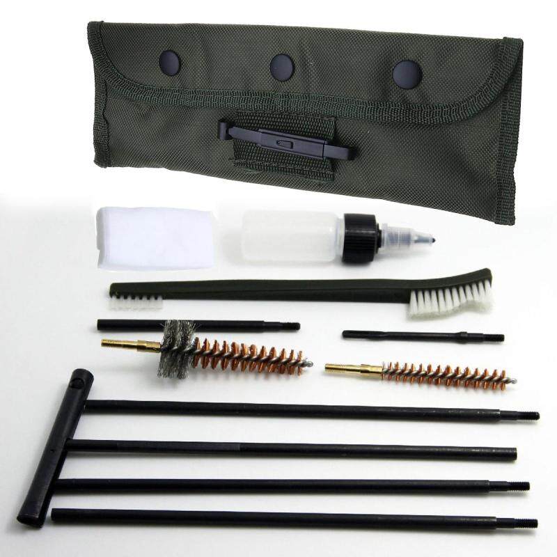 11 in 1 Rifle Hunting Cleaning Brush Iron Portable Tube Cleaner Set Suit W/ Bag