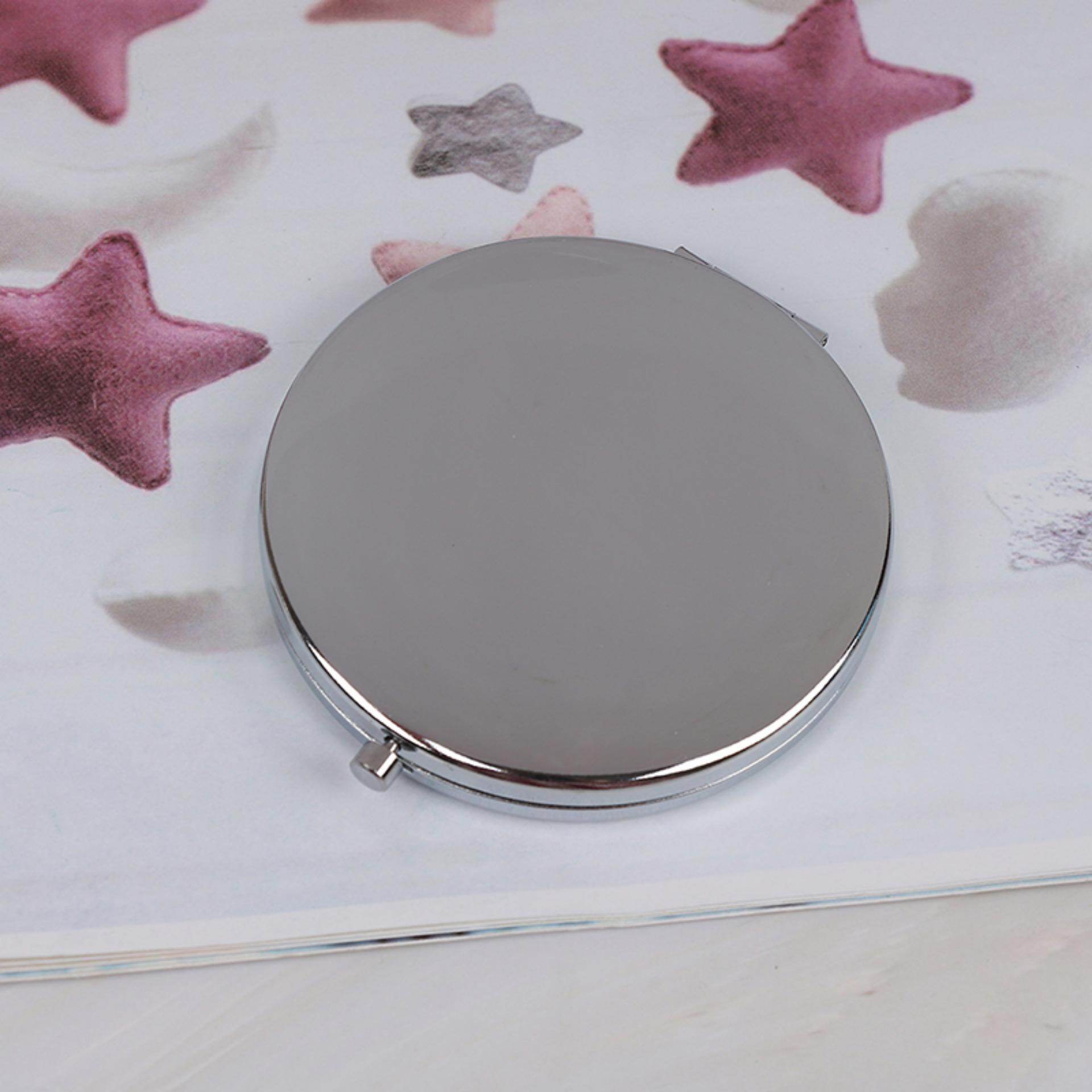Thổi vintage hợp kim nhỏ gọn gương bỏ túi xếp gọn đồ trang điểm mỹ phẩm có gương phóng đại