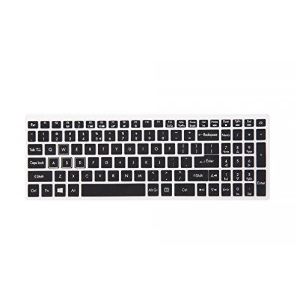 Keyboard Kulit Leze-Ultra Tipis Lembut Lapisan Pelindung Papan Ketik Pelindung UNTUK ACER Aspire VX 15 VX5-591G, Aspire V15 VN7-593G, Predator Helios 300 aspire V17 VN7-793G Gaming Laptop Tata Letak US-Hitam-Internasional