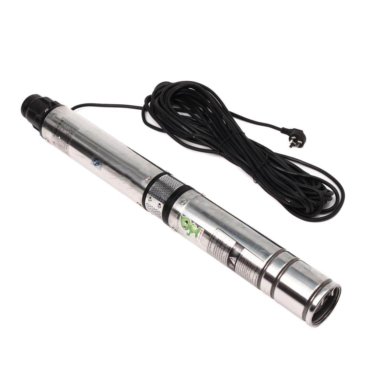 220V Solar Water Powered Well Pump Submersible Bore Hole Pond Deep Gray Diameter 25mm QDJY2-40 / 6-0.37