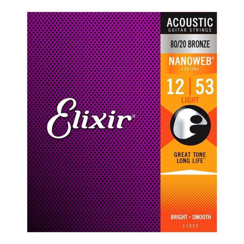 Elixir 11052 Strings Nanoweb 80/20 Acoustic Guitar Strings Malaysia