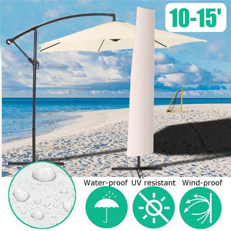 10-15 Patio Umbrella Protective Cover Winter Outdoor Waterproof Parasol Protect - intl