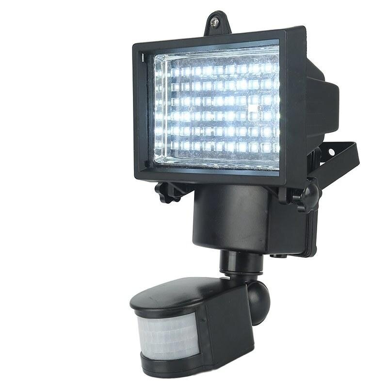 Fdikou 60 LED สีขาว Security แสงไฟที่สว่างจ้าตามจุดเครื่องตรวจจับความเคลื่อนไหวพลังงานแสงอาทิตย์กลางแจ้ง Daylight