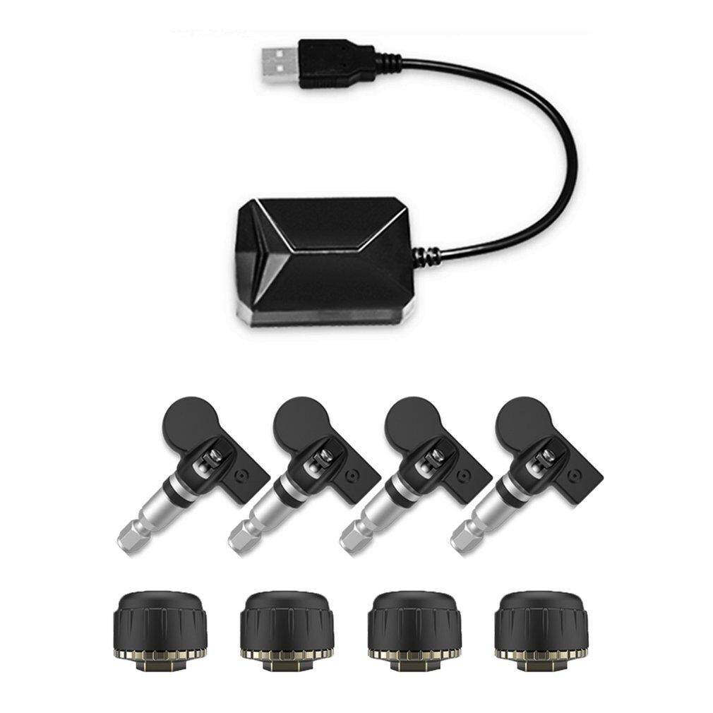 UINN USB รถ TPMS Android การตรวจสอบแรงดันยางรถยนต์ 4 เซ็นเซอร์ภายนอกสีดำ - INTL UINN USB รถ TPMS Android การตรวจสอบแรงดันยางรถยนต์ 4 เซ็นเซอร์ภายนอกสีดำ - INTL