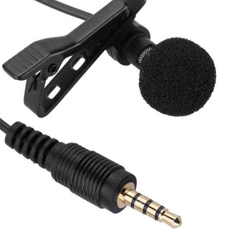 Chijie 3.5mm Jack Cắm Micro Kẹp Cà Vạt-trên Ve Áo Mikrofon Microfono Mic cho Điện Thoại Di Động Quy Cách: trắng túi PE bao bì giá rẻ