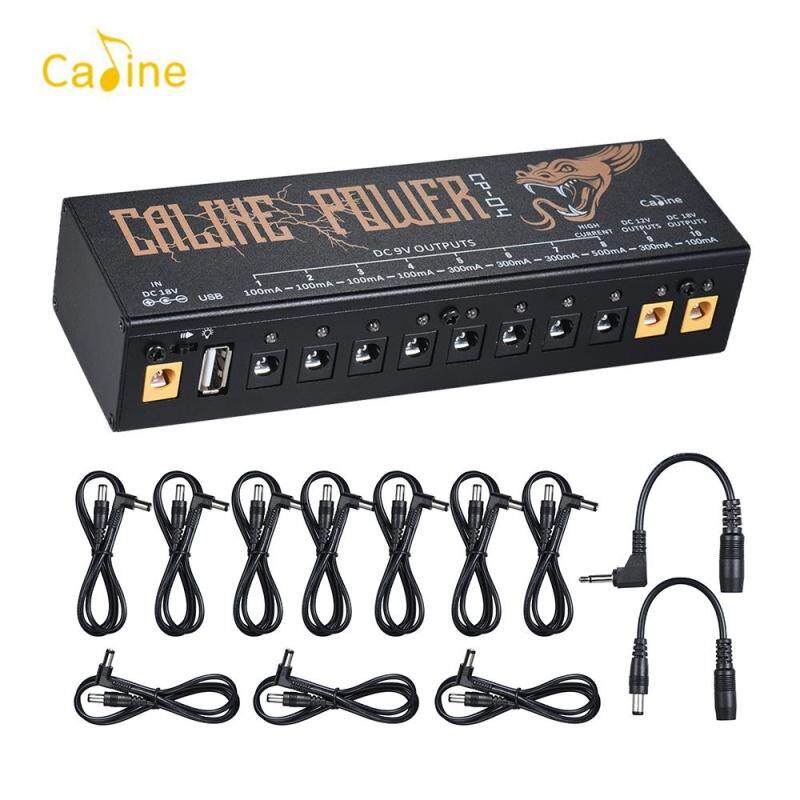 Caline CP-04 Compact Size Guitar Effect Power Supply Station Distributor 10 Isolated DC Outputs for 9V/ 12V/ 18V Guitar Effects with USB Port for Charging Mobile Phone Tablet Malaysia