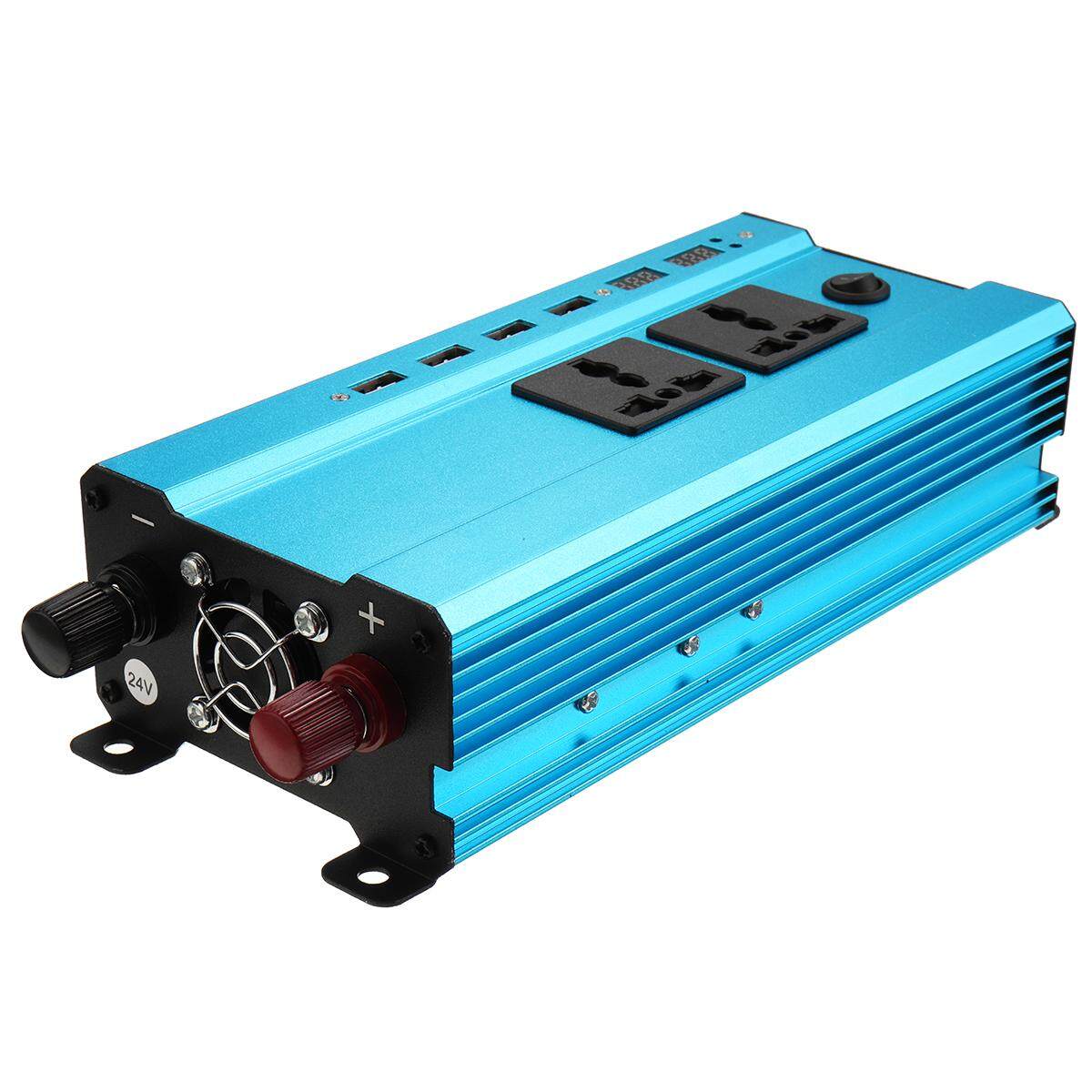 4000W Solar Power Inverter LED 24V DC to 110v/220V AC Sine Wave Converter