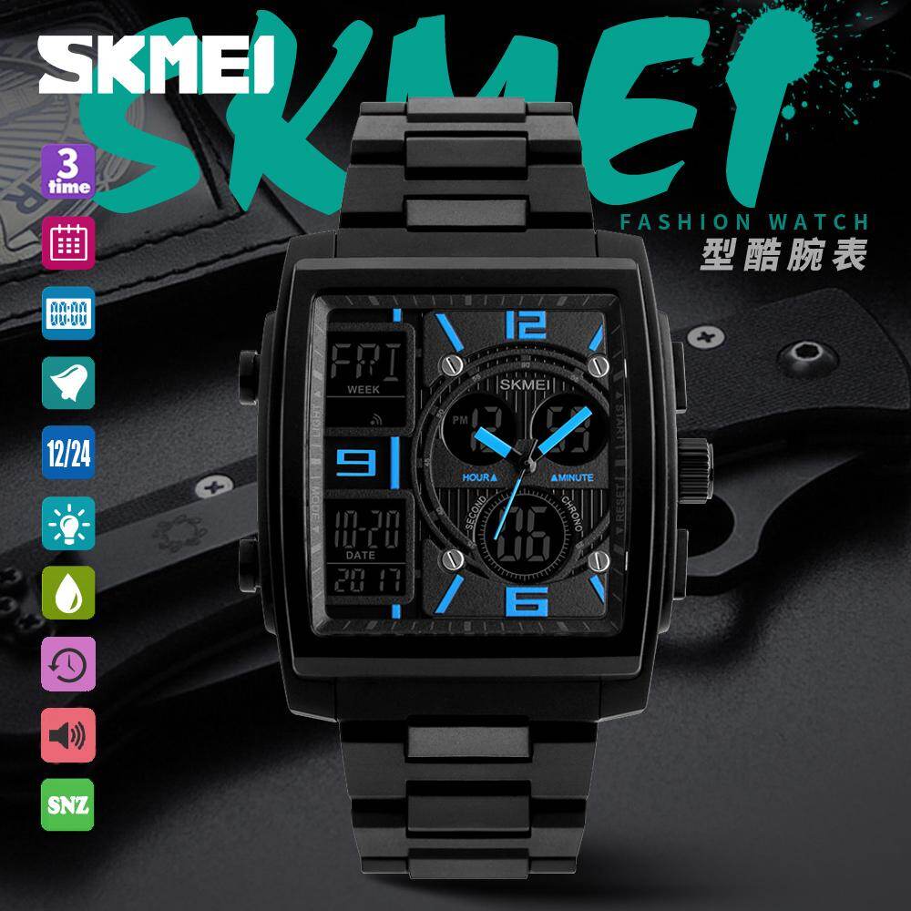 Đồng Hồ Skmei 1274 Nam Gấp 3 Lần Casio Màn Hình Hiển Thị Kép Kinh Doanh Thời Trang Đồng Hồ 5 Nhóm Báo Động Đồng Hồ Đếm Ngược Báo Lại