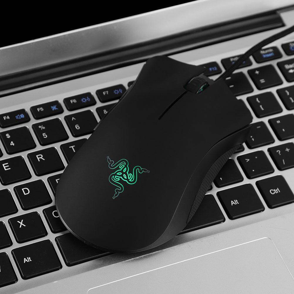 Jenis Baru Optik Mouse Gaming 50 Juta Klik Respons Cepat Ergonomis Mouse Gamer dengan Lampu Hijau-Intl