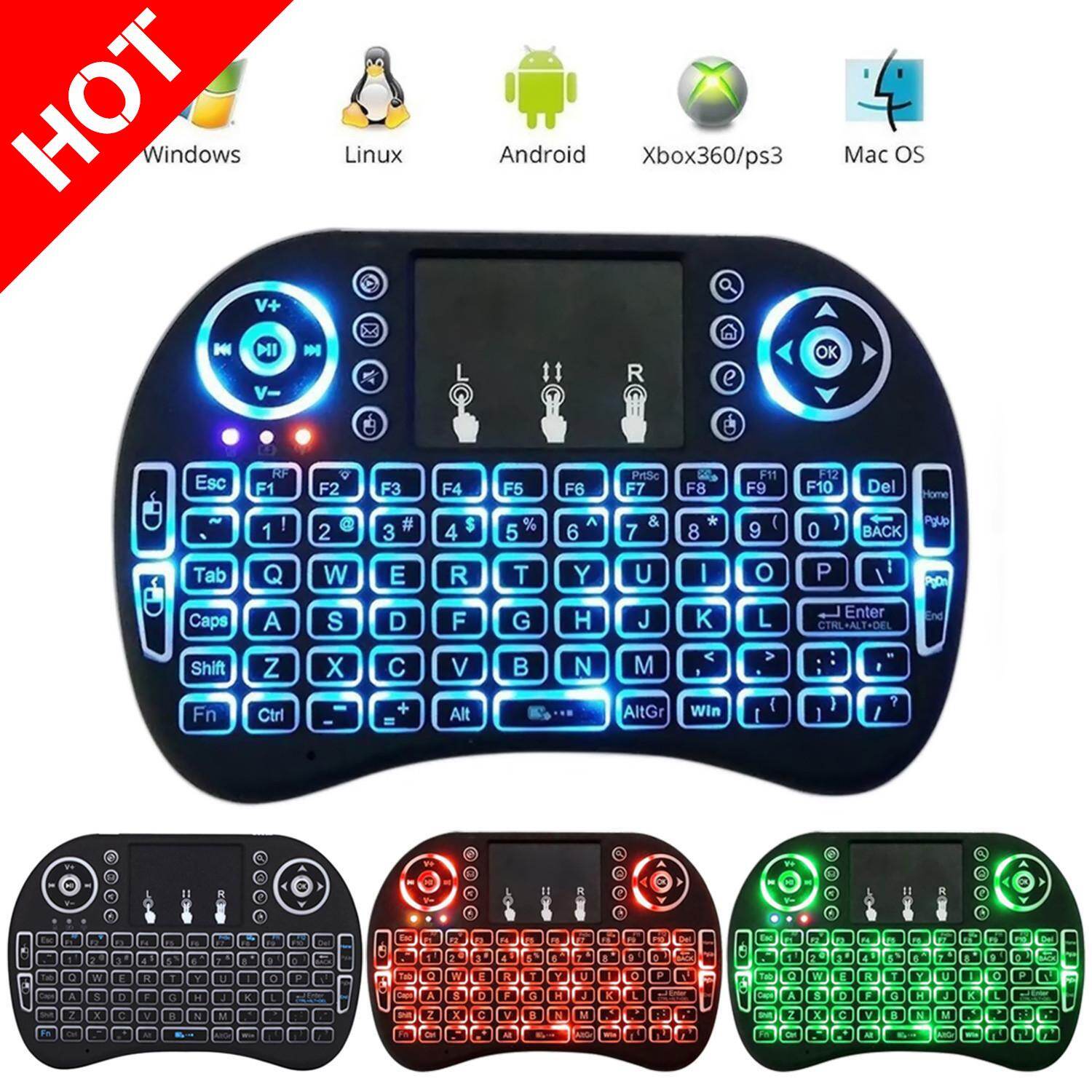 leegoal Rii I8 Mini 2.4Ghz Wireless Touchpad Keyboard With Mouse For Pc, Pad, Xbox 360, Ps3, Google Android Tv Box, Htpc, Iptv (Black)