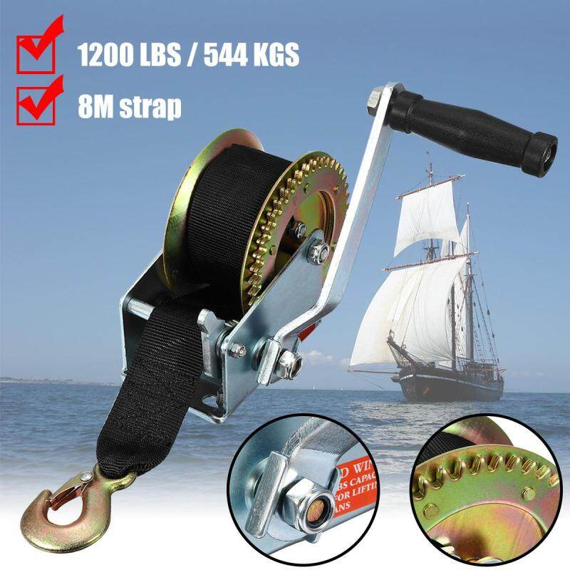 1200LBS/544KGS Hand Winch Gear 2-Way Synthetic Boat Tailer Camper With 8M Strap - intl