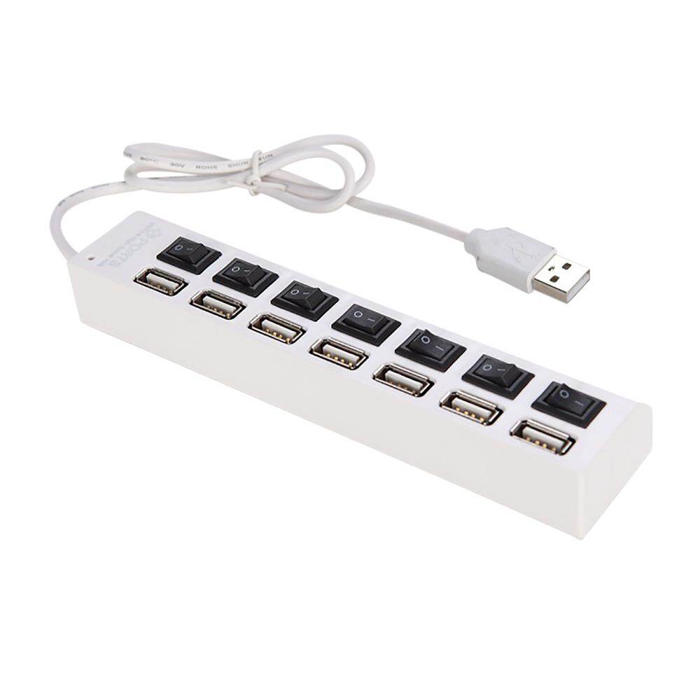HUB USB Hub, Chỉ Báo Công Tắc Độc Lập 7 Cổng USB 2.0 Hub Chia Siêu Mỏng Tốc Độ Cao Với Cáp USB Máy Quét Chuột USB Cho Máy Tính Để Bàn Máy Ảnh Kỹ Thuật Số Bàn Phím USB Đĩa U Và Hơn Thế Nữa