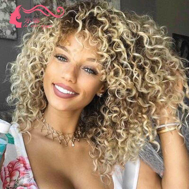 Ebay New Nữ Lớn Curly Hair Bộ Châu Âu Thường Tóc Giả nhập khẩu