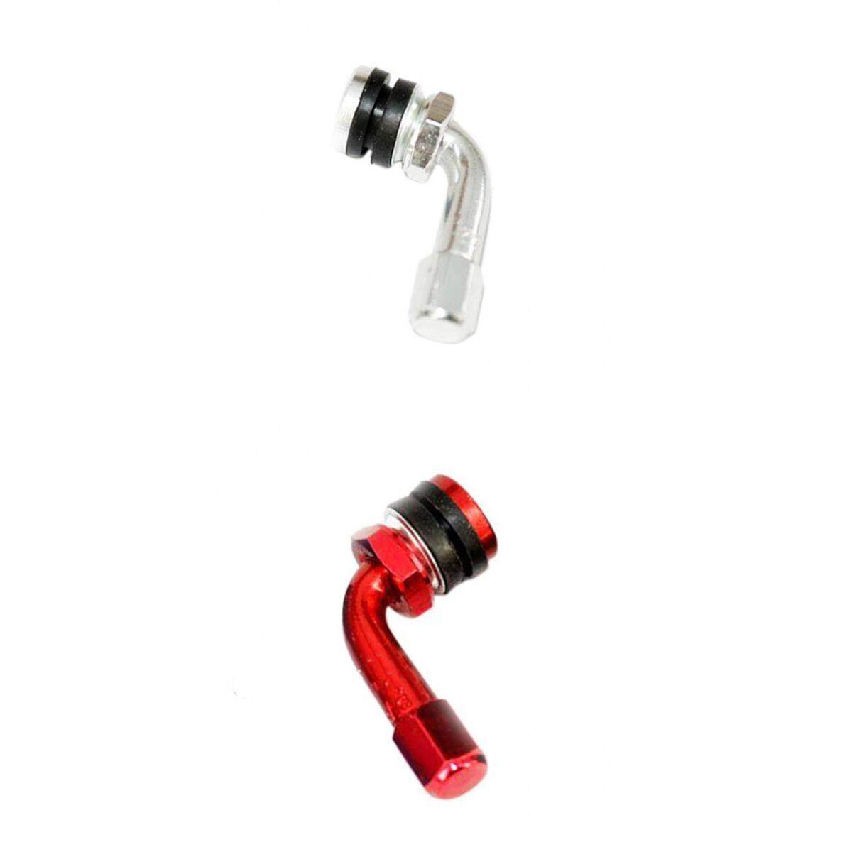 Red 90 Degree Angle Tyre Colorful Valve Extension Motorbike Adaptor Car Auto Bike 