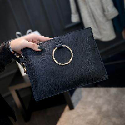 [PRE-ORDER] Women PU Leather Ring Envelope Handbag Sling Bag