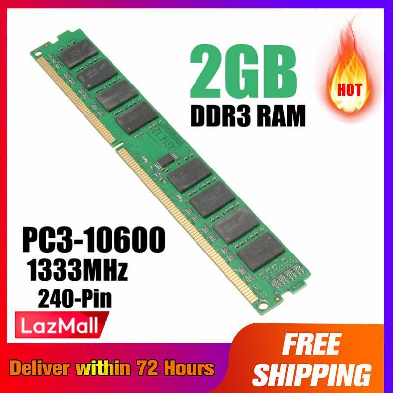 【Lazmall + Pengiriman Gratis + Super Deal + Terbatas Offer】2gb DDR3 PC3-10600 1333 MHz Desktop DIMM Memori RAM 240 PIN untuk Beberapa Sistem