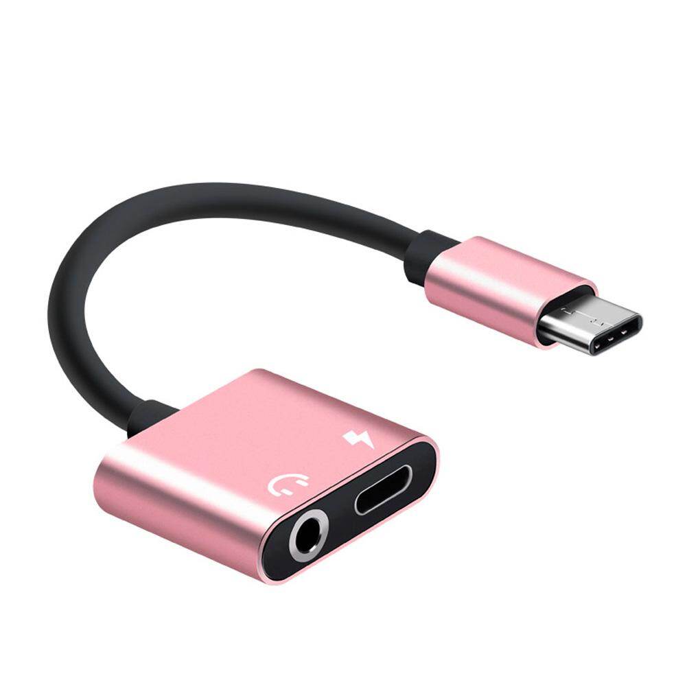 YBC Adaptor Charge Headphone 2 In 1 Tipe-C Kepada 3.5 Mm Jack Kepala AUX USB Audio Kabel