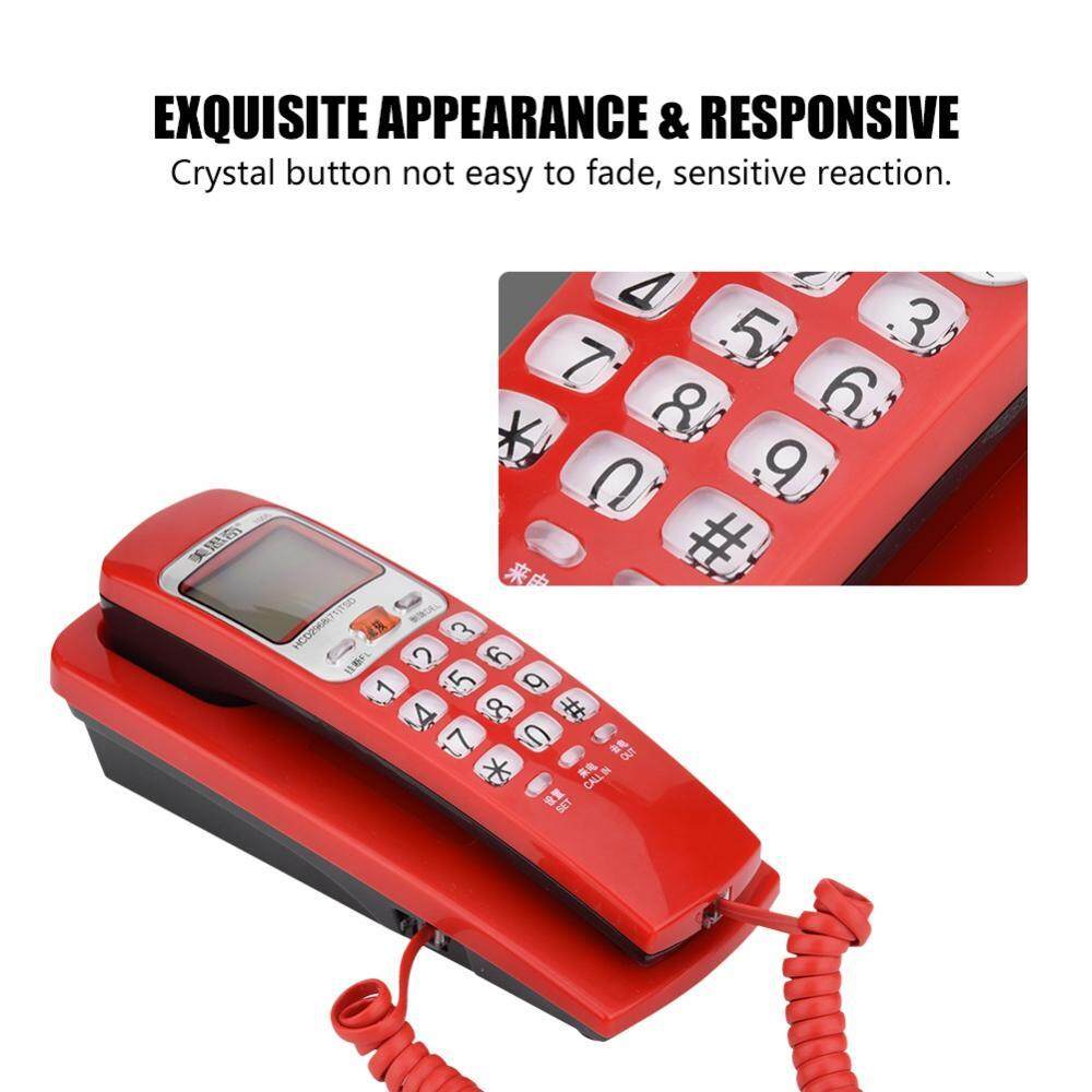 Justgogo FSK/DTMF โทรศัพท์โชว์เบอร์โทรศัพท์แบบมีสายโต๊ะใส่พื้นฐานแฟชั่น EXTENSION โทรศัพท์สำหรับ Hom - INTL