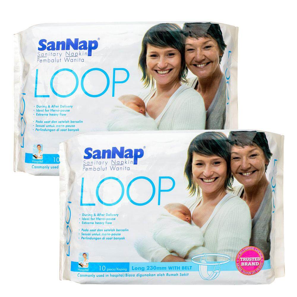Sannap Loop Maternity Sanitary Napkin with Belt 10s X 2 set New PGMall