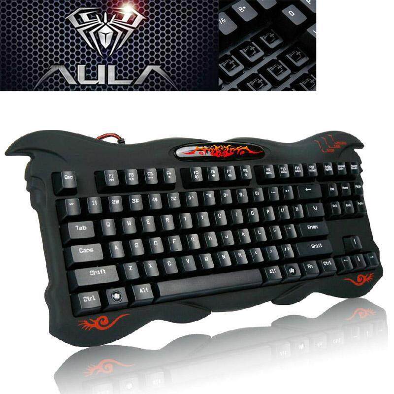 AULA Evil Spirit Mad Scorpion Series Wired USB Professional Black Shaft Game Mechanical Keyboard(Black) Singapore