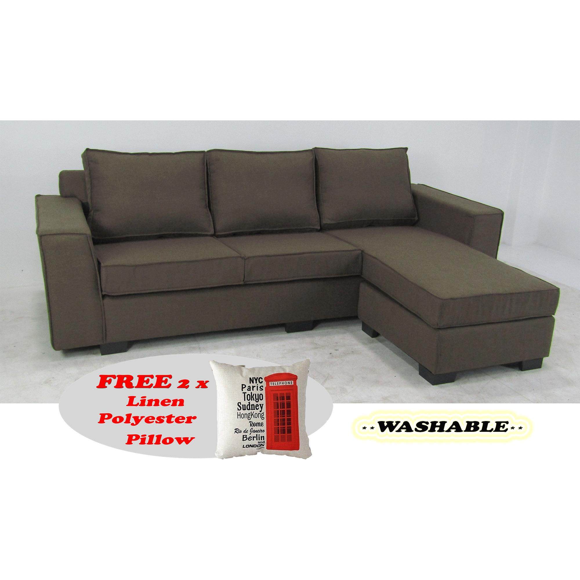 Cek Harga  Unico Concord Sofa  Bed  Pvc Brown Harga  Terbaru 